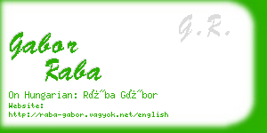 gabor raba business card